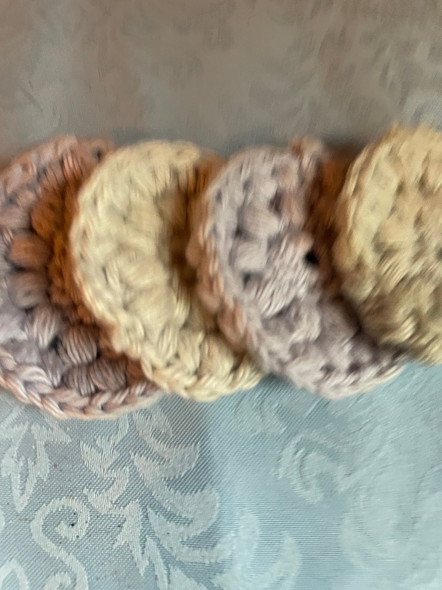 Handmade 4 Cotton crochet face scrubbies