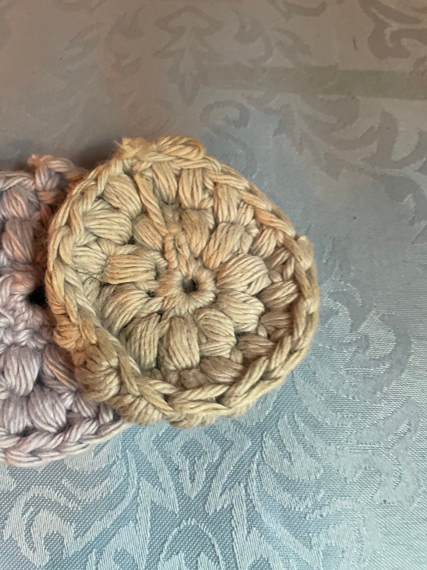Handmade 4 Cotton crochet face scrubbies