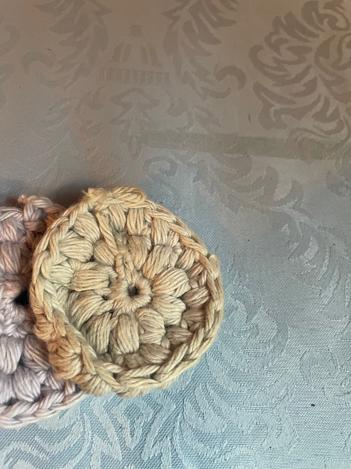 Handmade 4 Cotton crochet face scrubbies