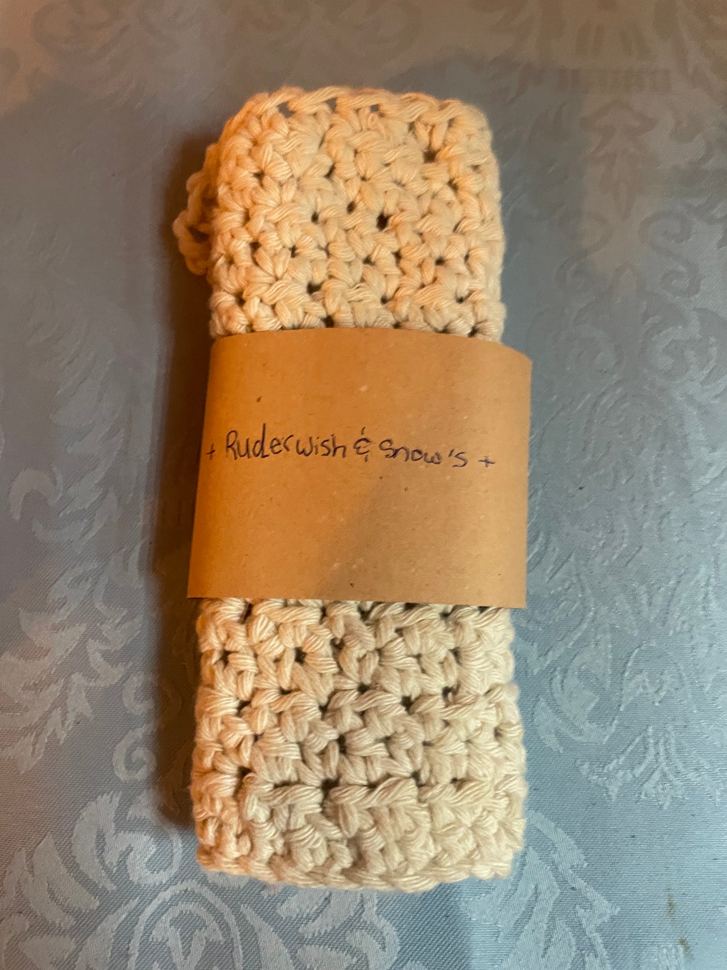 White medium washcloth