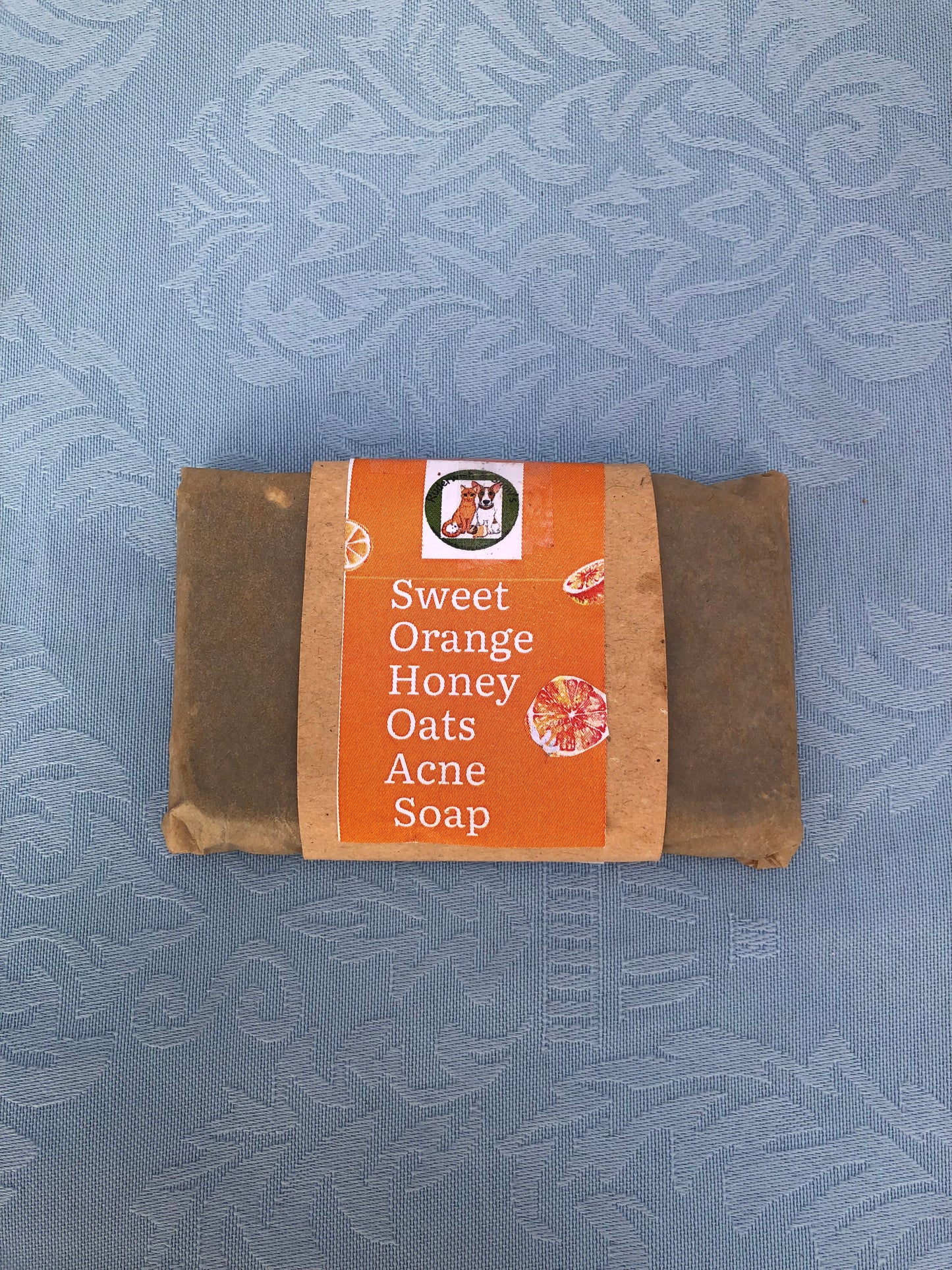 Sweet orange honey oats acne  soap sample bar